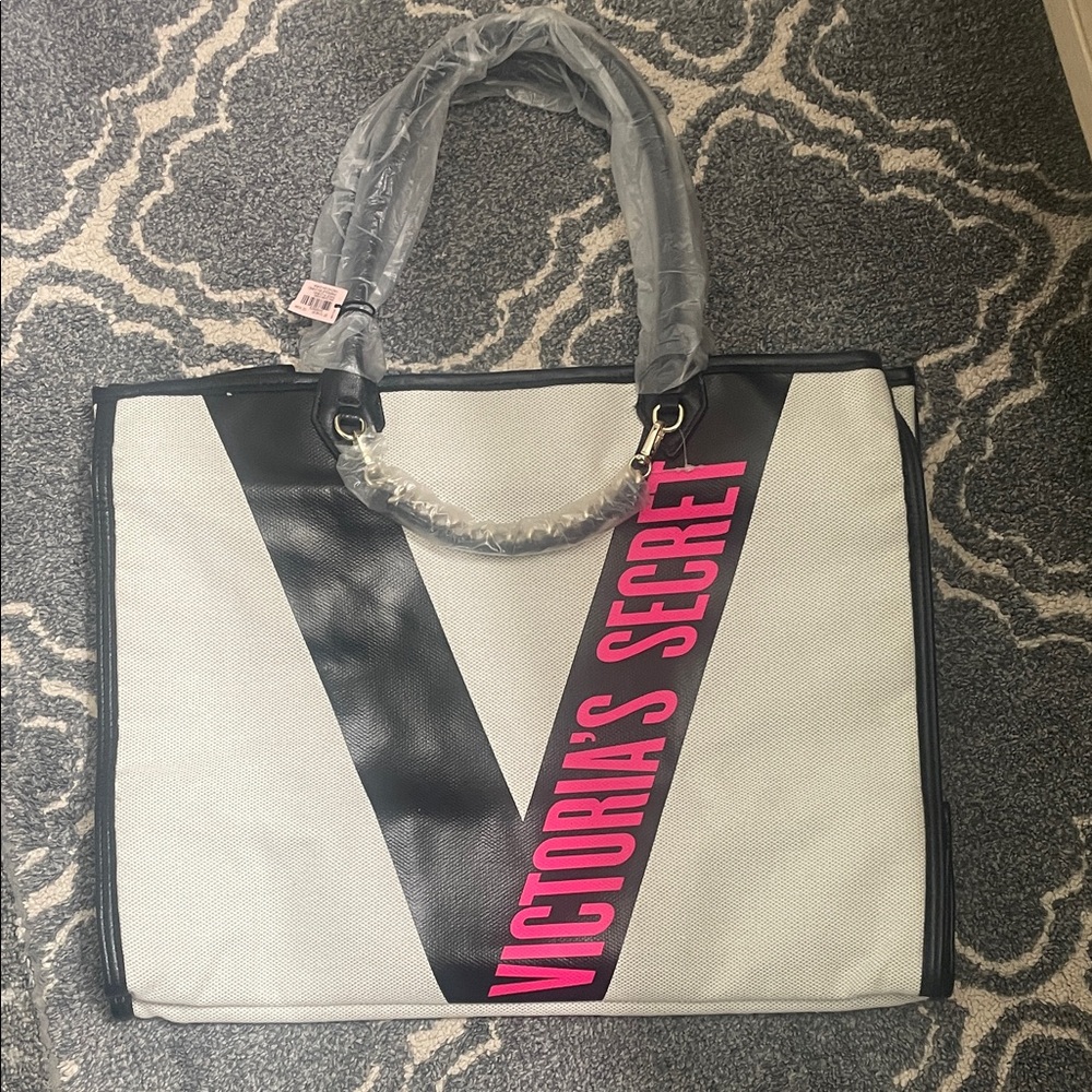 Victoria's Secret Black, White, and Pink Tote